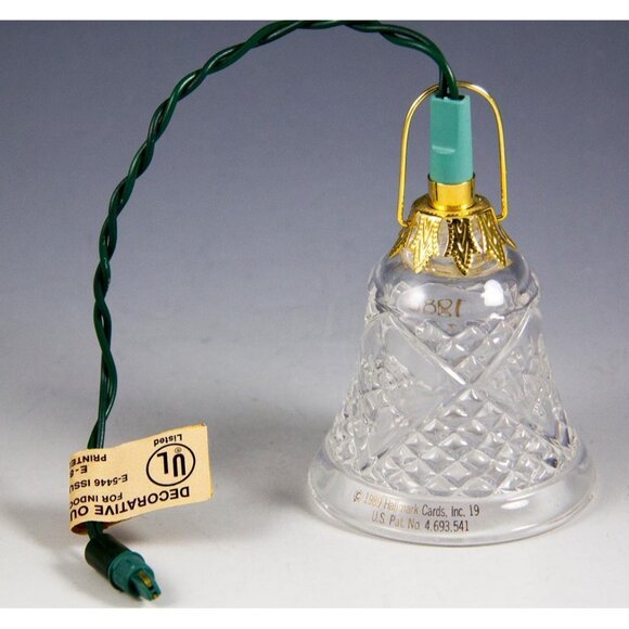 Hallmark Keepsake Magic Ornament Lighted Lead Crystal Holiday Bell 1989 - Picture 5 of 12